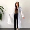 بارانی زنانه و مردانه با کلاه و دکمهدار EVA سفید Bymmrc881r02 برند By Marine - 184083169