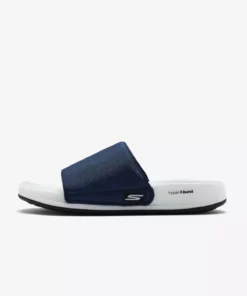 ترکیب Hyper Slide - Topographic مردانه، دمپایی لاجوردی شماره 229137 Nvbk برند Skechers - 921528124