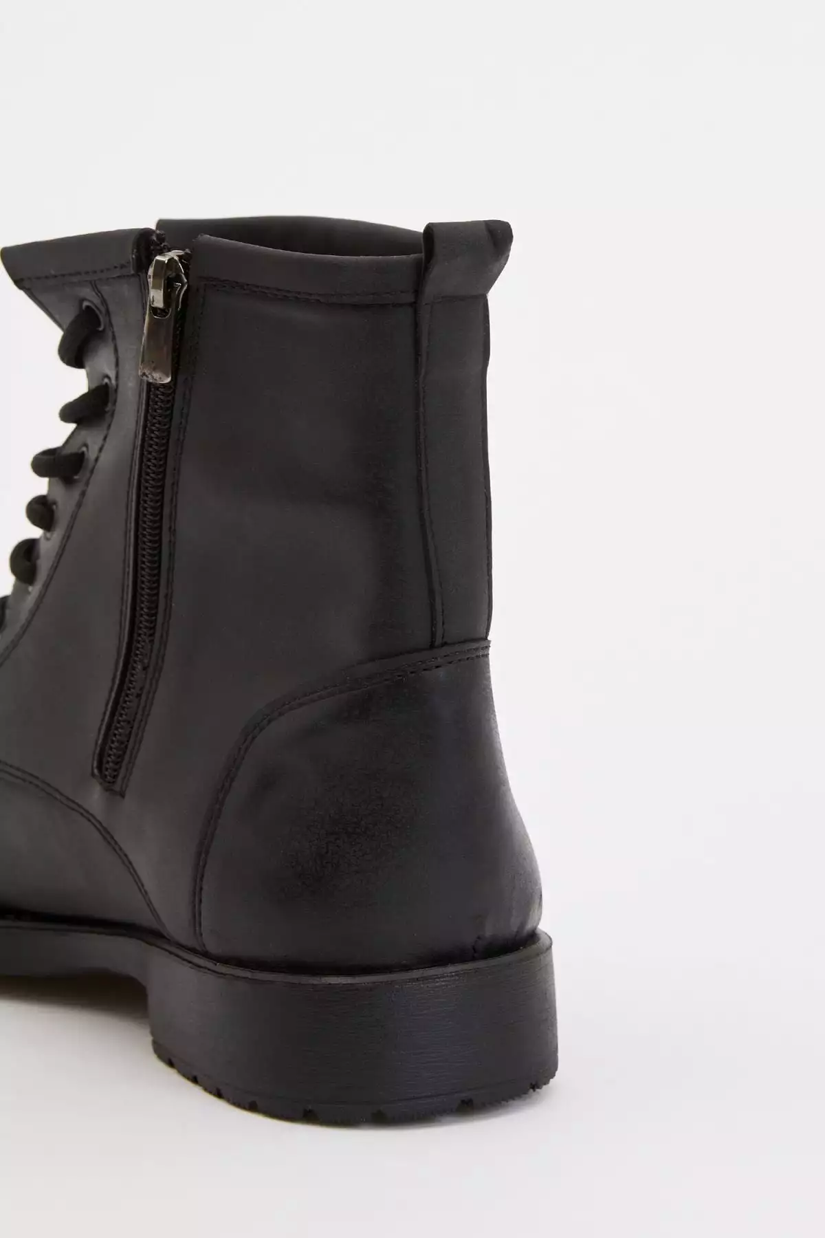 بوت چرم سونی با بند برند Defacto - 46119161