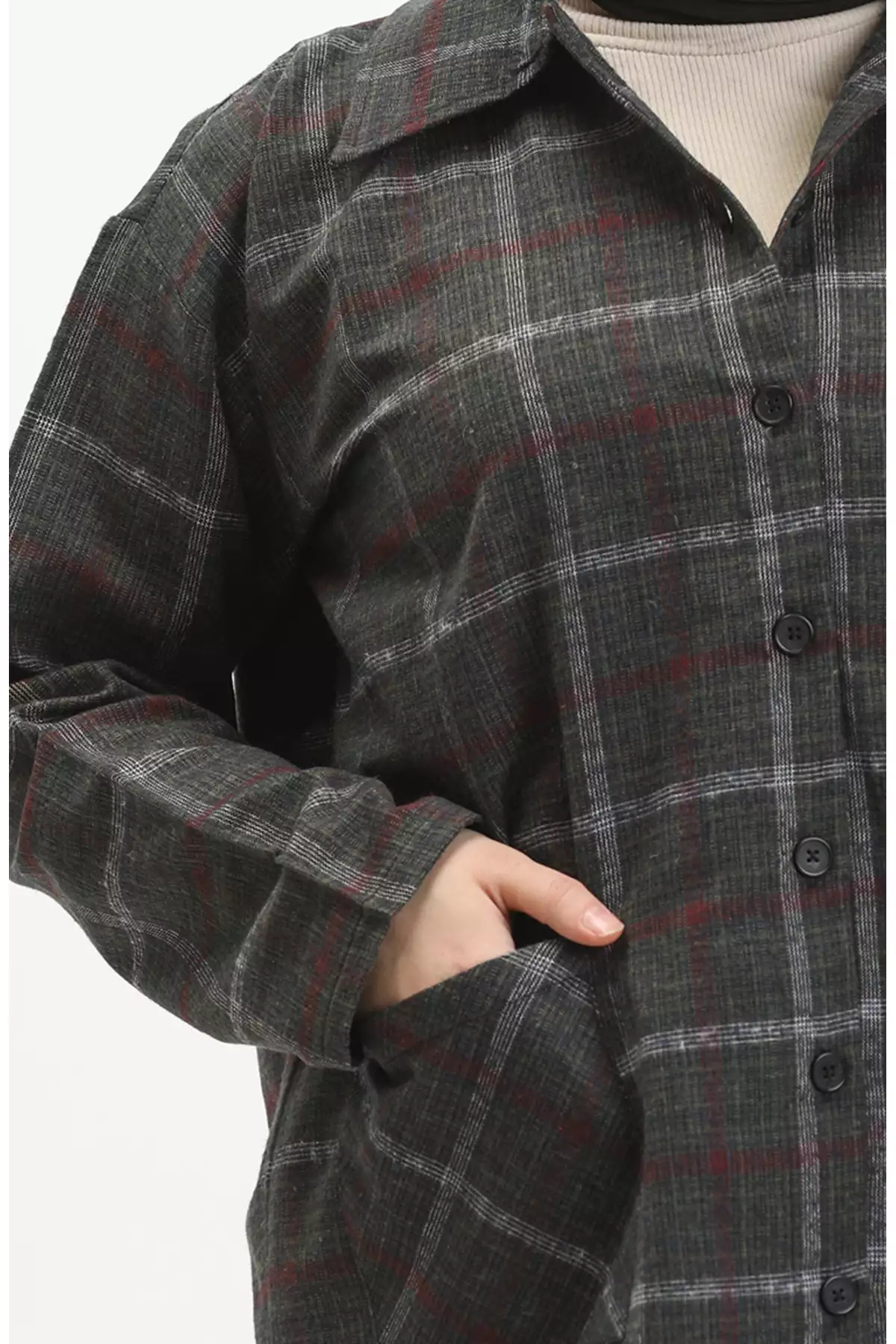 کلاه اکوسه کد ۶۵۳۵-۰۴ رنگ خاکی برند sefamerve - 833583547