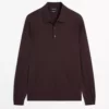 پولوشرت یقه دار بافتنی از ۱۰۰% پشم مرفینوس برند Massimo Dutti - 975161300