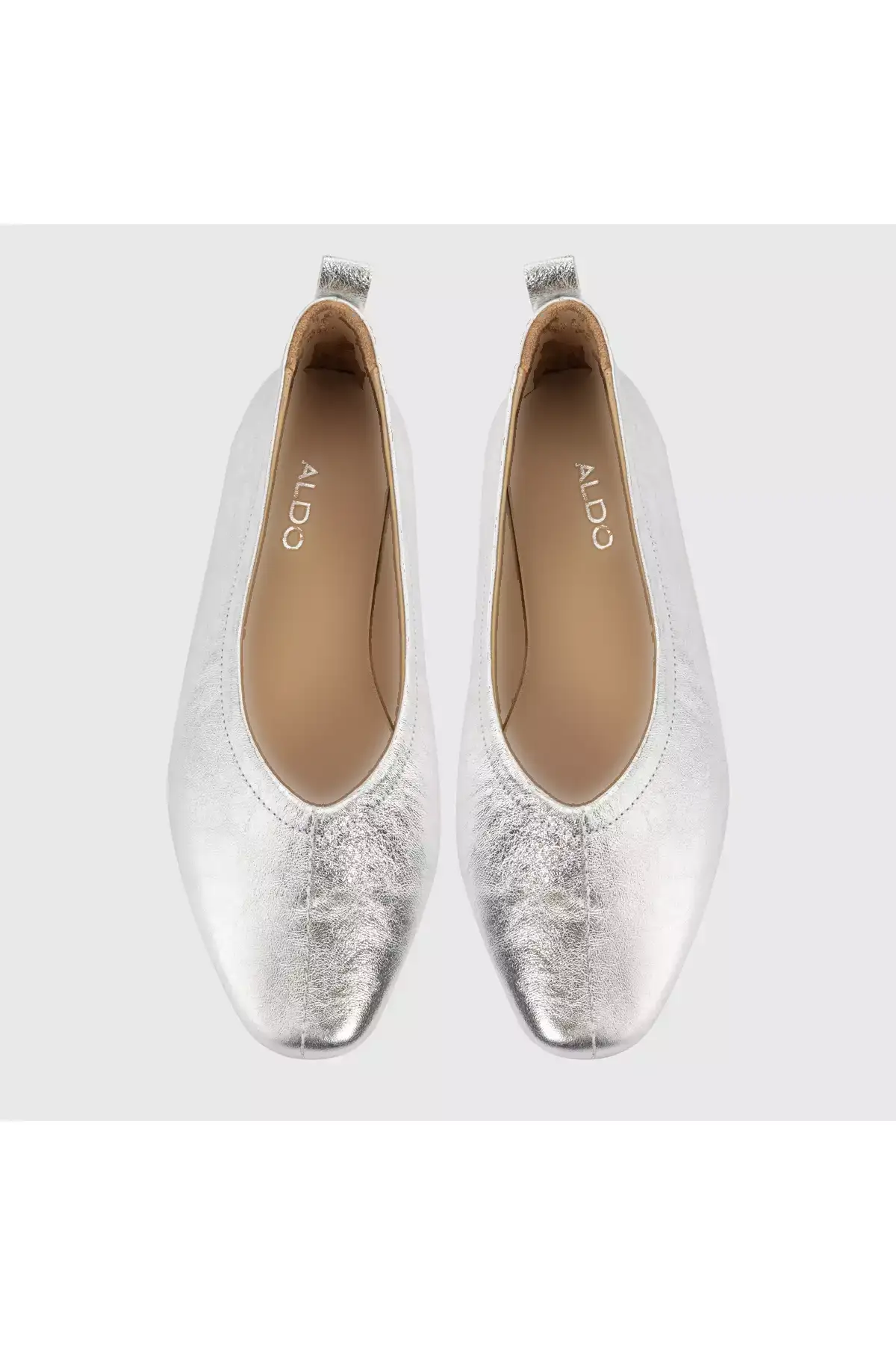 بابت زنانه چرم واقعی نقرهای برند Aldo - 817832199