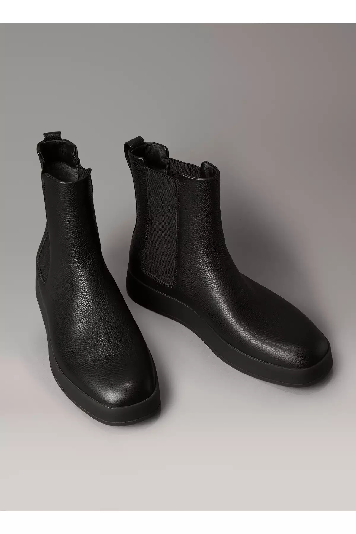 چکمه مردانه سیاه هایبرید کاپ چلسی چرم برند Calvin Klein - 1018239569