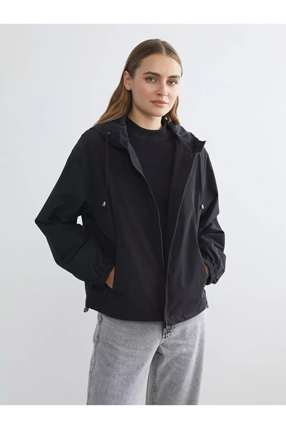 بارانی زنانه با کلاه برند LC Waikiki - 980688900