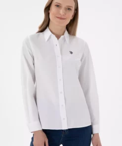 بلوز سفید زنانه با آستین بلند مدل 50307726-VR013 برند U.S. Polo Assn. - 905066889