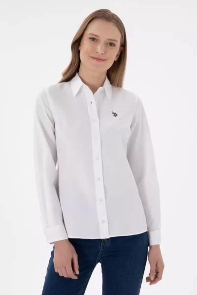 بلوز سفید زنانه با آستین بلند مدل 50307726-VR013 برند U.S. Polo Assn. - 905066889