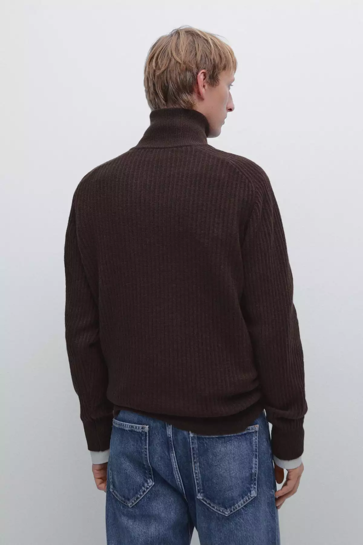 ژاکت چهارخانه یقهدار از ترکیب پشم یابسته برند Massimo Dutti - 995466852
