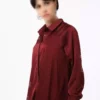 ست تونیک و شلوار ساتن - bordo - رفکا برند Refka - 942587151
