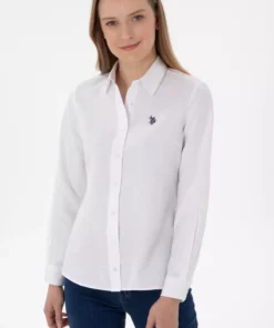 بلوز سفید زنانه با آستین بلند مدل 50307726-VR013 برند U.S. Polo Assn. - 905066889