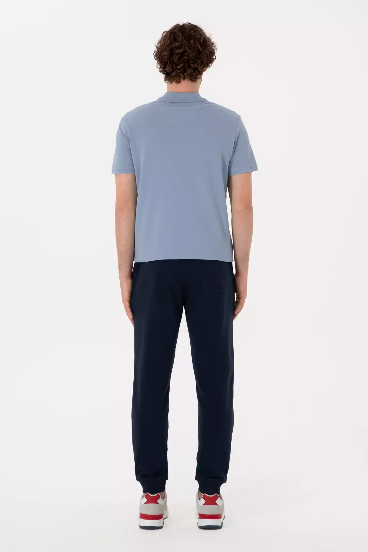 شلوار ورزشی مردانه با فیت اسلیم و دمپا کشباف رنگ سرمهای 50298047-VR033 برند U.S. Polo Assn. - 922054979