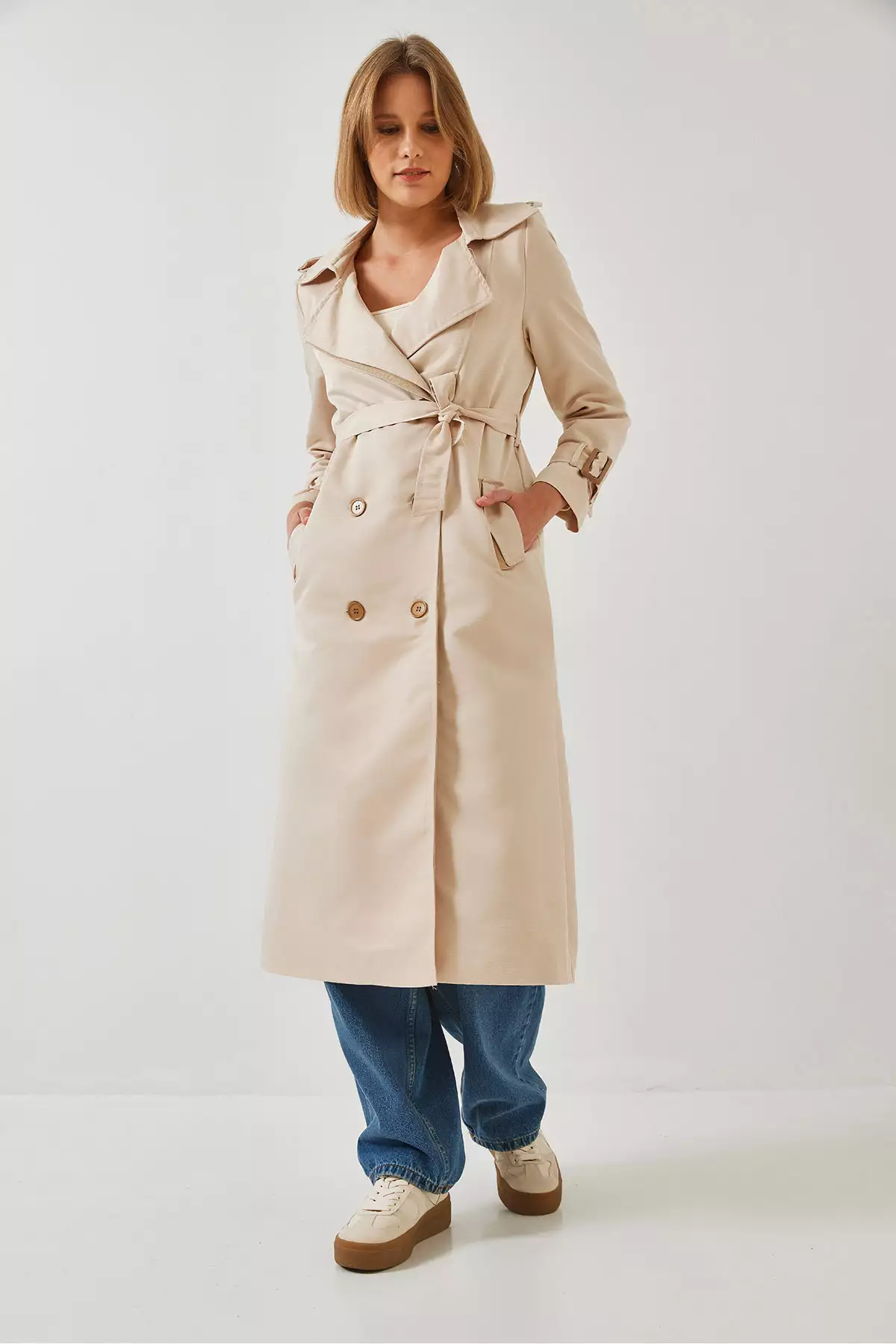 کت ریزگاری زنانه با جزئیات و کاور 2488 60261003 برند Bianco Lucci - 874743610