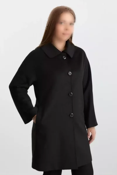 کاپشنی با یقه نوزادی و آستین‌های پایین برای سایز بزرگ برند Selen Giyim - 993223191