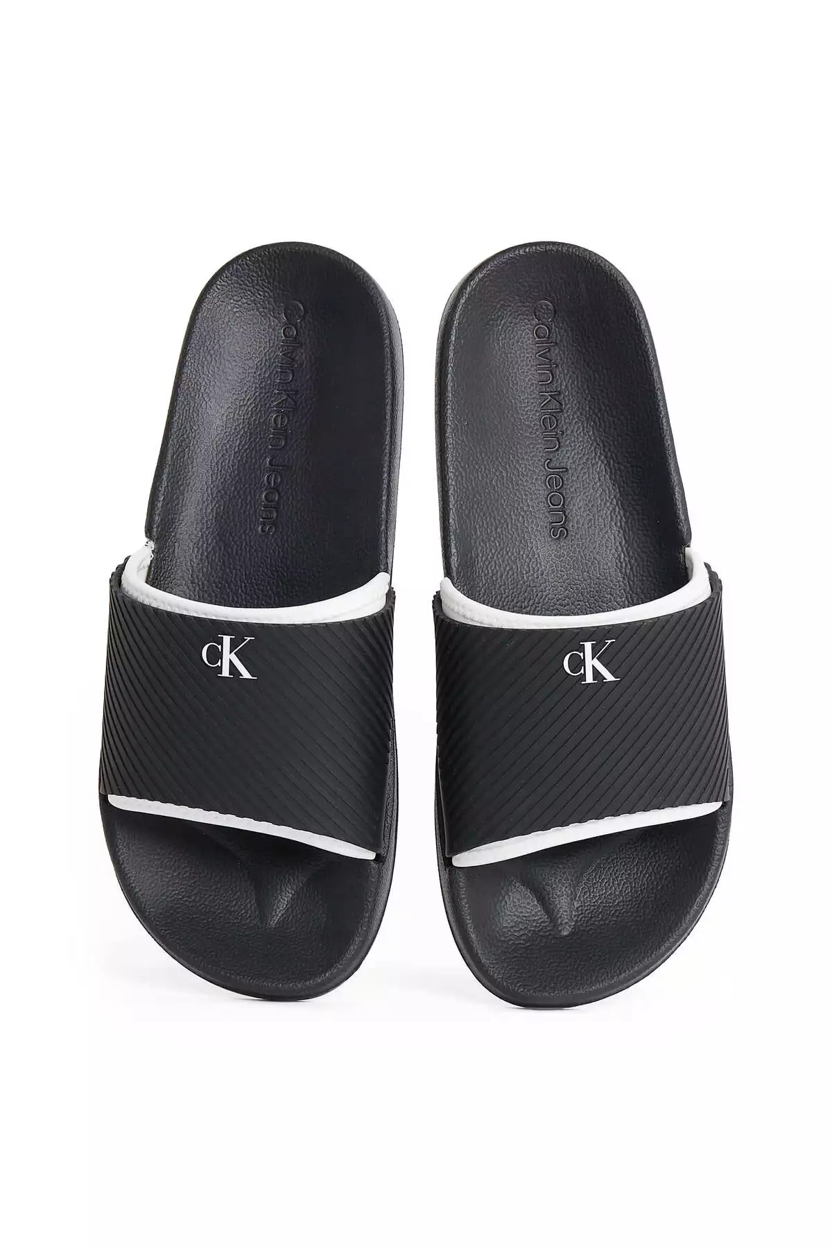 دمپایی مردانه سیاه و سفید برند Calvin Klein - 932930076