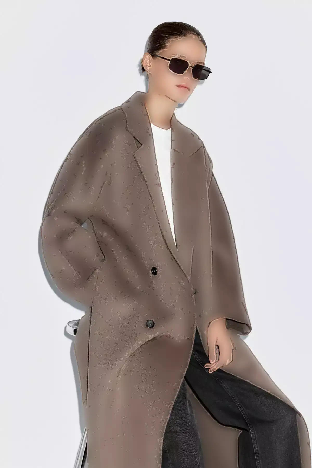 کابان کراوزه از ترکیب پشم بلند برند Massimo Dutti - 984284173