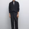 ژاکت با یقه ایستاده و زیپ دار برند Massimo Dutti - 954096948