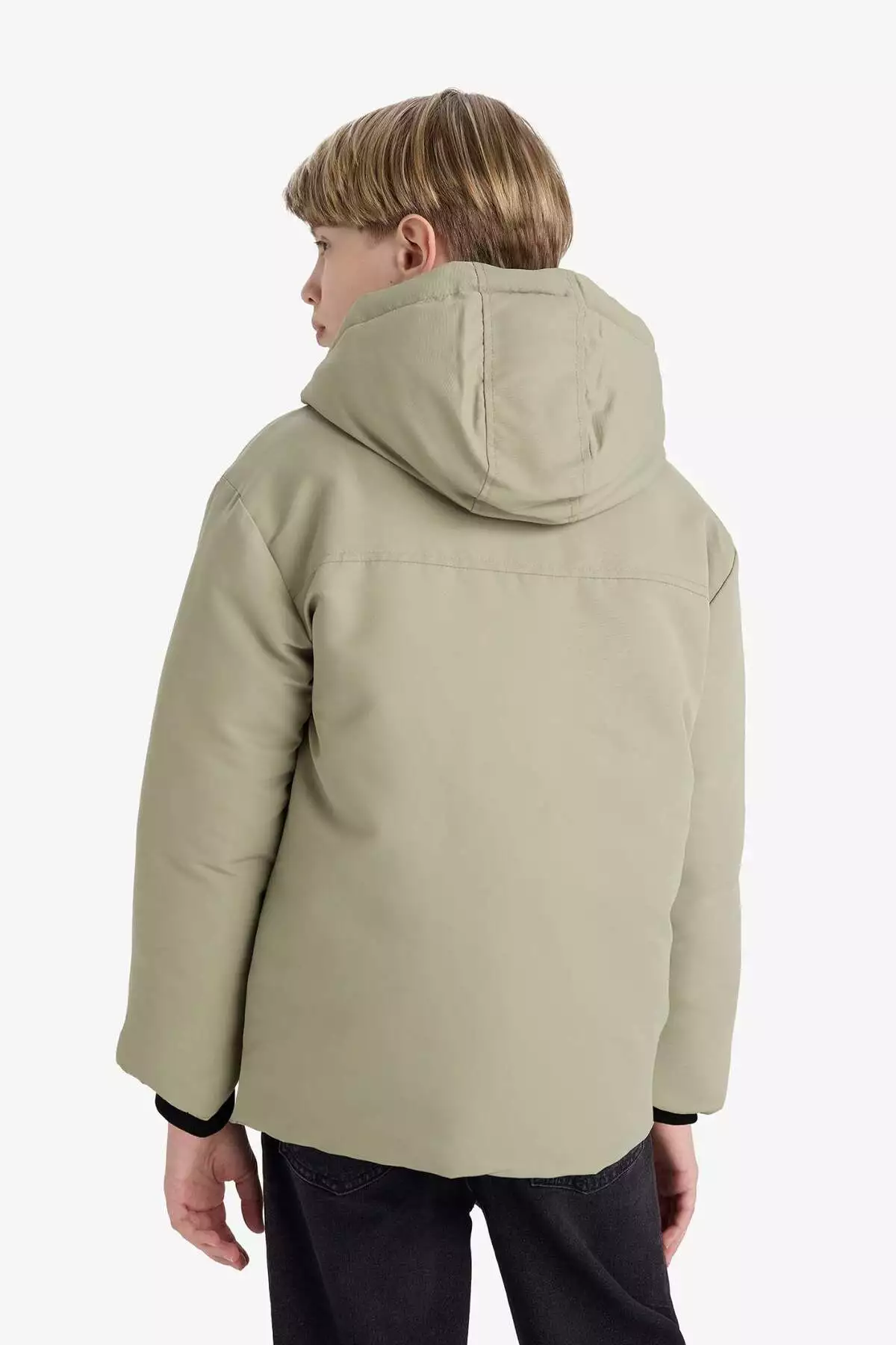 کاپشن ضد آب با کلاه و زیپ برای پسران بچه E9048A825WN برند Defacto - 991694111