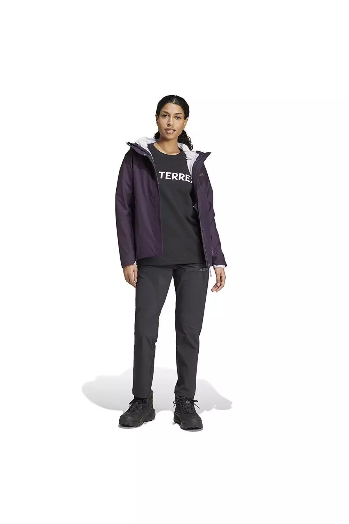 تاپ ورزشی زنانه - کاپشن دوگانه X W فلیس 3 در 1 مدل Ix7939 برند adidas - 861148023