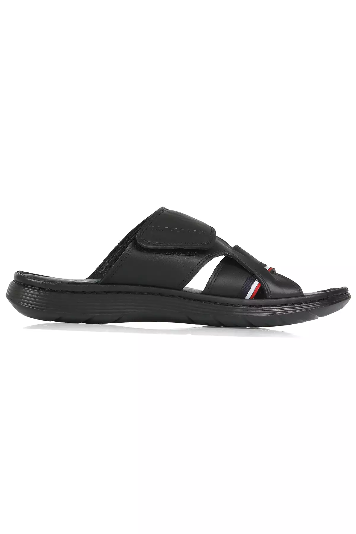 دمپایی مردانه آناتومیک تابان با رویه چرم طبیعی مشکی برند U.S. Polo Assn. - 863425171