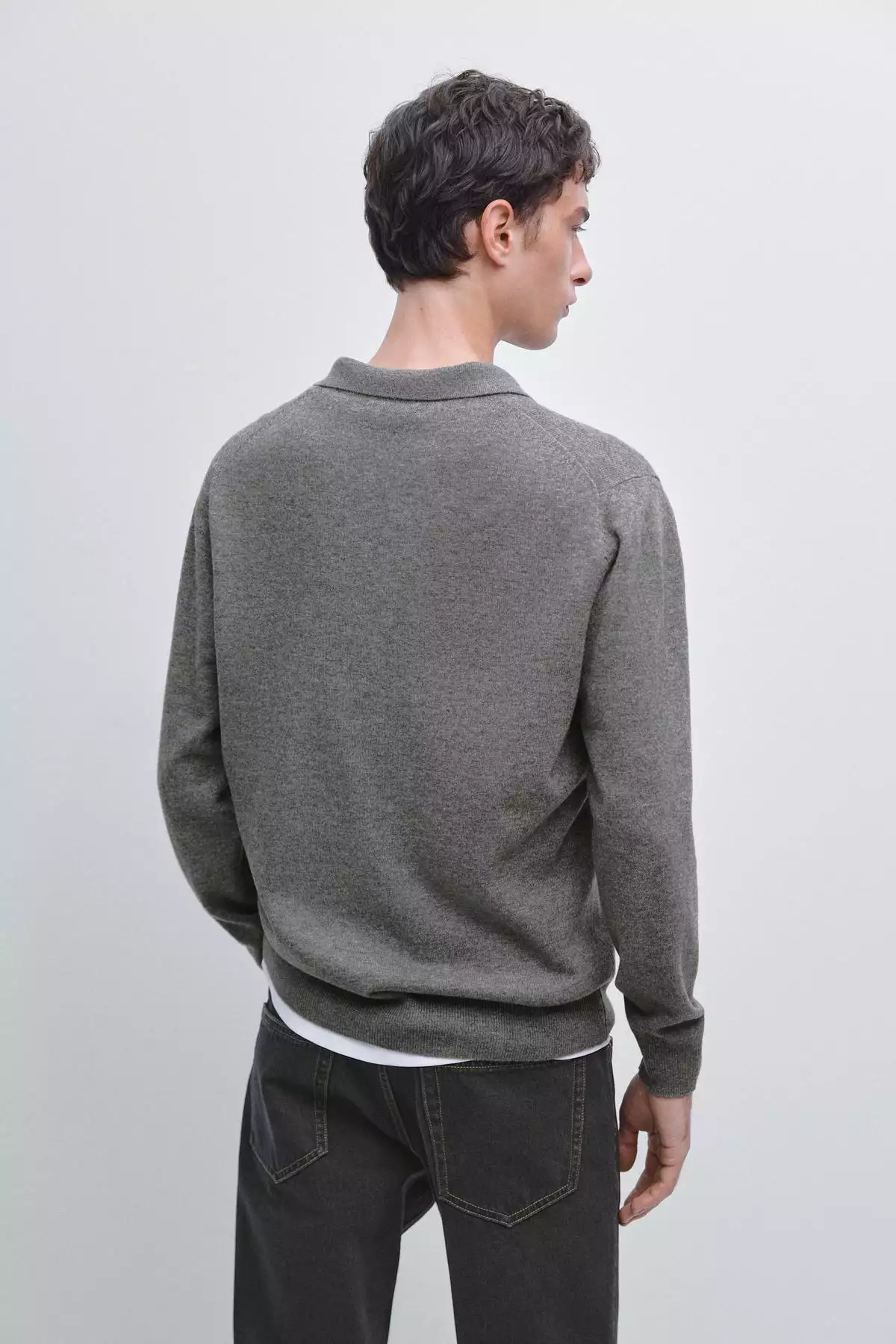 پالتو یقهدار با ترکیب پشم یکنواخت برند Massimo Dutti - 1019067984