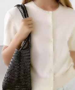 کوتاه آستین پشمی نازک بافتنی برند Massimo Dutti - 939063990