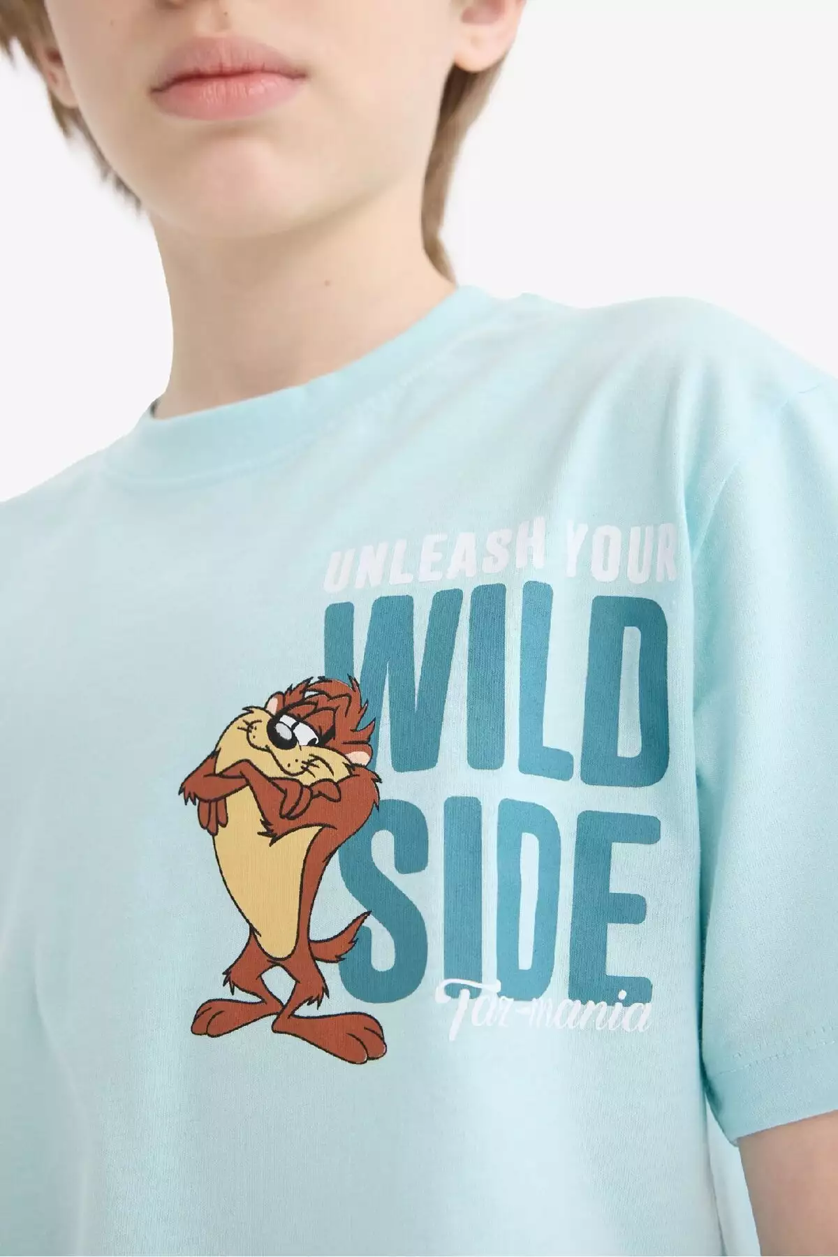 تیشرت کوتاه آستین مردانه بچهگانه با طرح لونی تونز، یقه گرد مدل E4826A825SM برند Defacto - 926702227