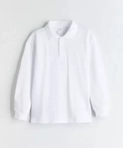 تیشرت ساده یقه پلیس سفید بچهگانه -برای خودت- برند LC Waikiki - 980899147