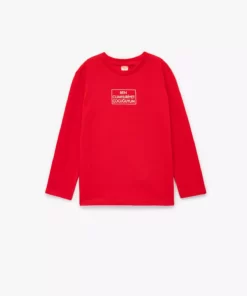 تیشرت دورگرد نخی با آستین بلند و طرح جمهوری برند Koton - 992751643