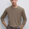پلیور نخی با آستین بلند برند Massimo Dutti - 944707296