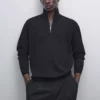 ژاکت با زیپ ترایکویی برند Massimo Dutti - 955297355