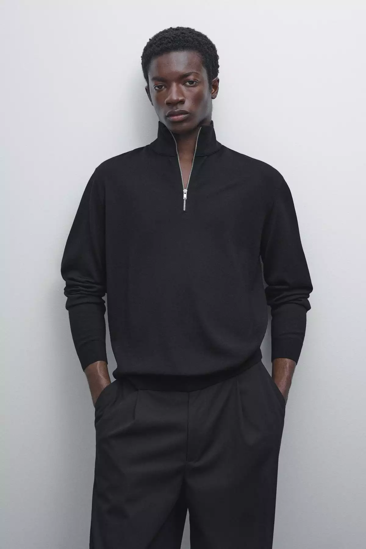 ژاکت با زیپ ترایکویی برند Massimo Dutti - 955297355