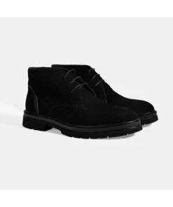 بوت سویی ش suede مشکی با بندی مردانه برند Desa - 989608266