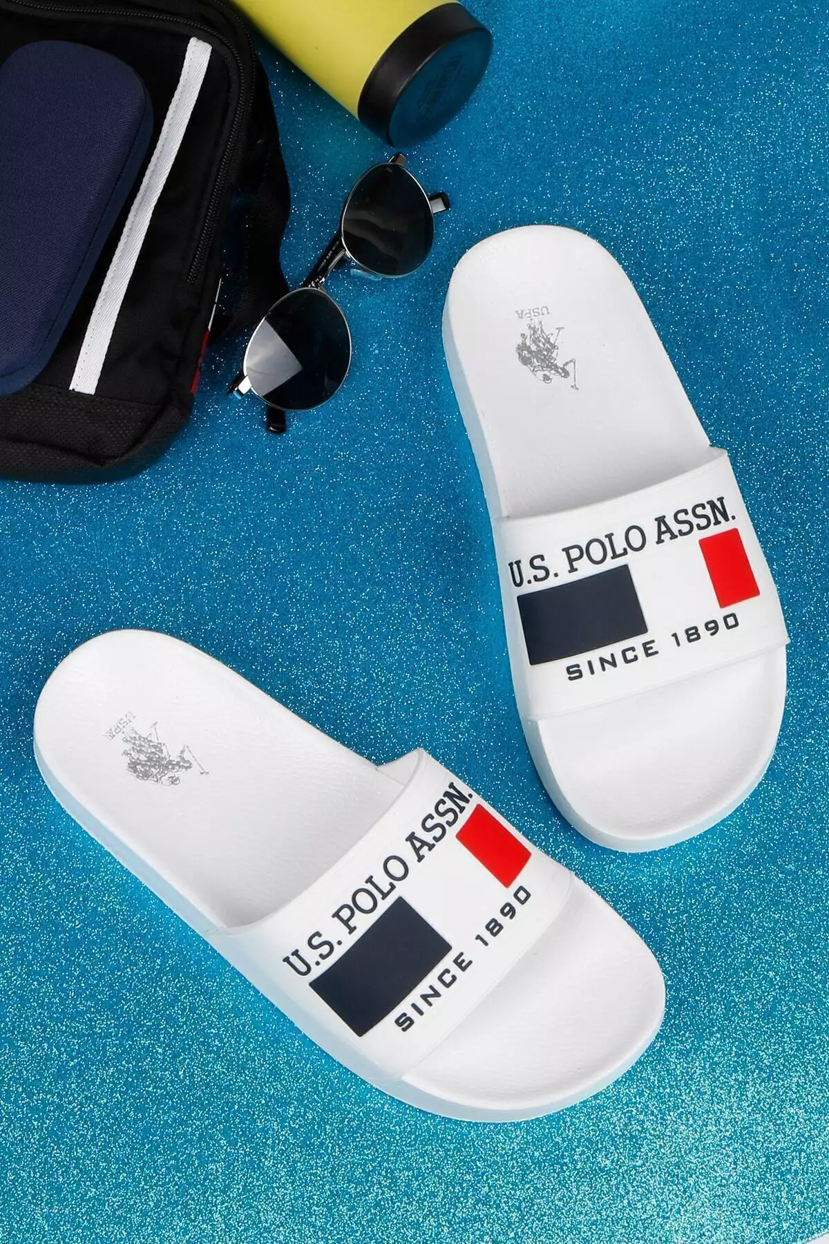 دمپایی مردانه یو.اس. پولو آسوشیئیشن مدل 3M نیکو 3Fx کد 101373187 رنگ سفید برند U.S. Polo Assn. - 739477481