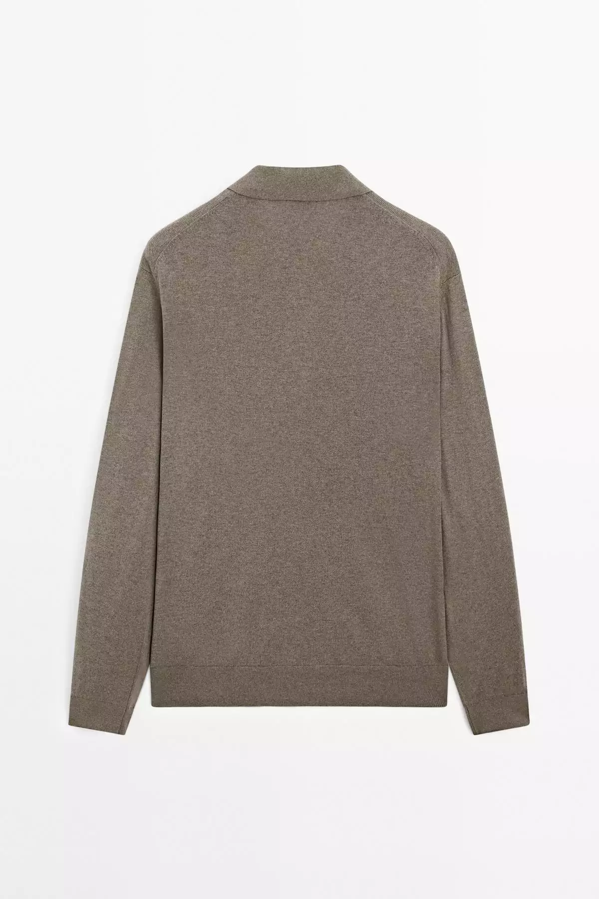 پلیور با یقه پولو از مخلوط پشم پنبه برند Massimo Dutti - 969523505