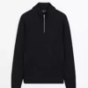 کلاه گردنی بافتنی دیپ یقه برند Massimo Dutti - 970707910