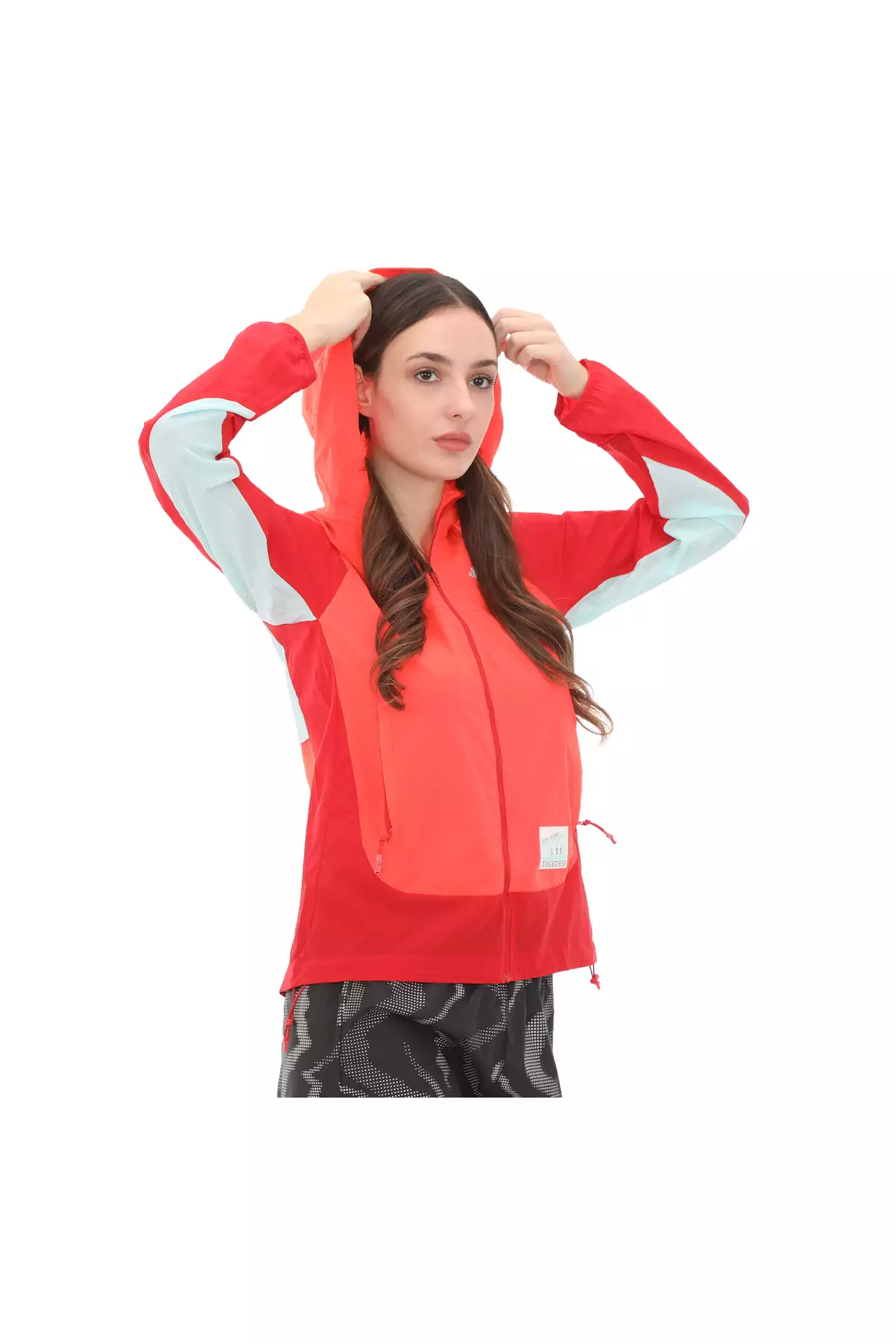 ژاکت زنانه IW9234-K نیویورک، بارانی-بادگیر نارنجی برند adidas - 865443609