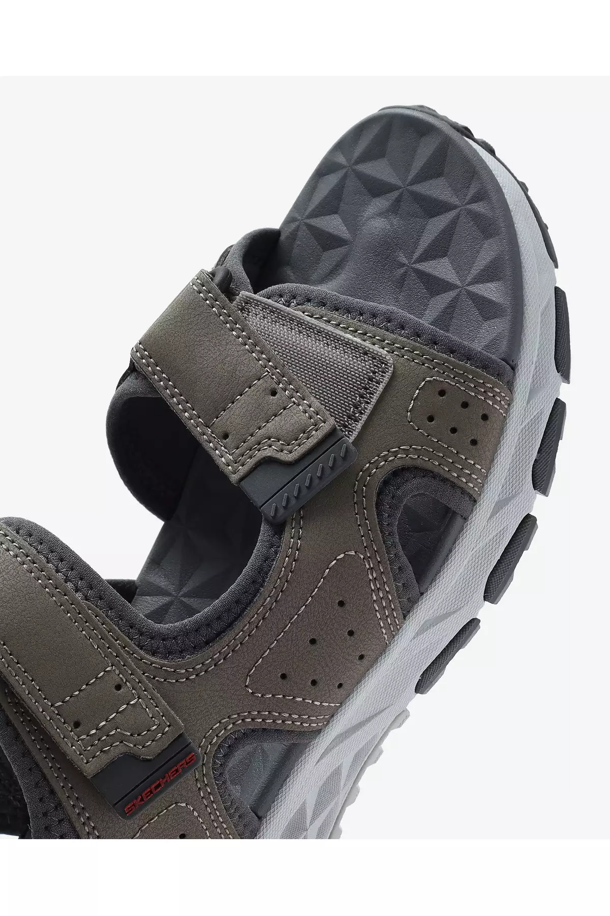 سندل چسبی مردانه Escape Logolu مدل 237588 NTGY برند Skechers - 934783590