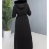 کاپشن زنانه بزرگ سایز با آستر و کلاهدار بانوکان برند GLR&GYM - 1018875691