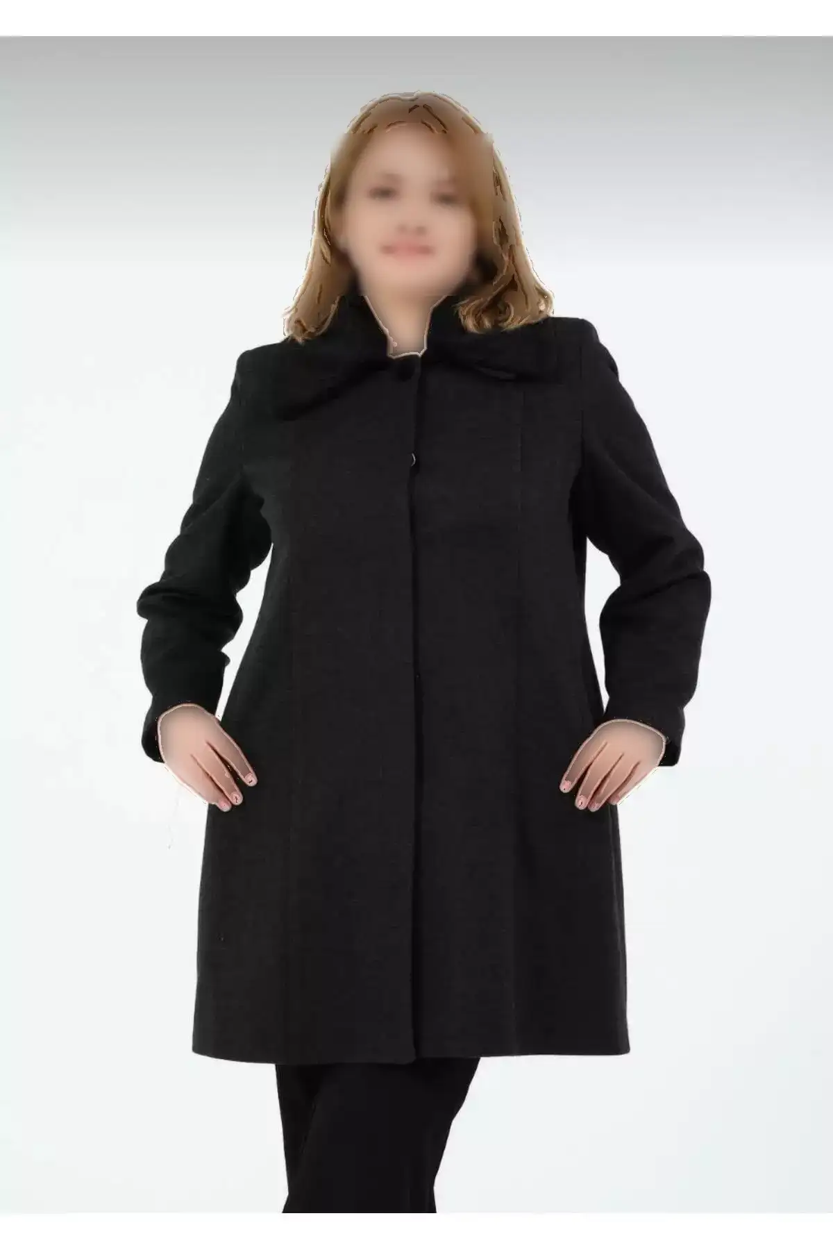 کابان مردانه پالتوی کوتاه با یقه چرمی و تزئینات پر ندار پامیلا برند GLR&GYM - 871353939