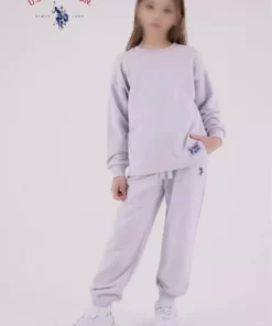 ست ورزشی دخترانه با جزئیات و پارچه پنبهای L1.USP.230.0.001 برند U.S. Polo Assn. - 1020436049