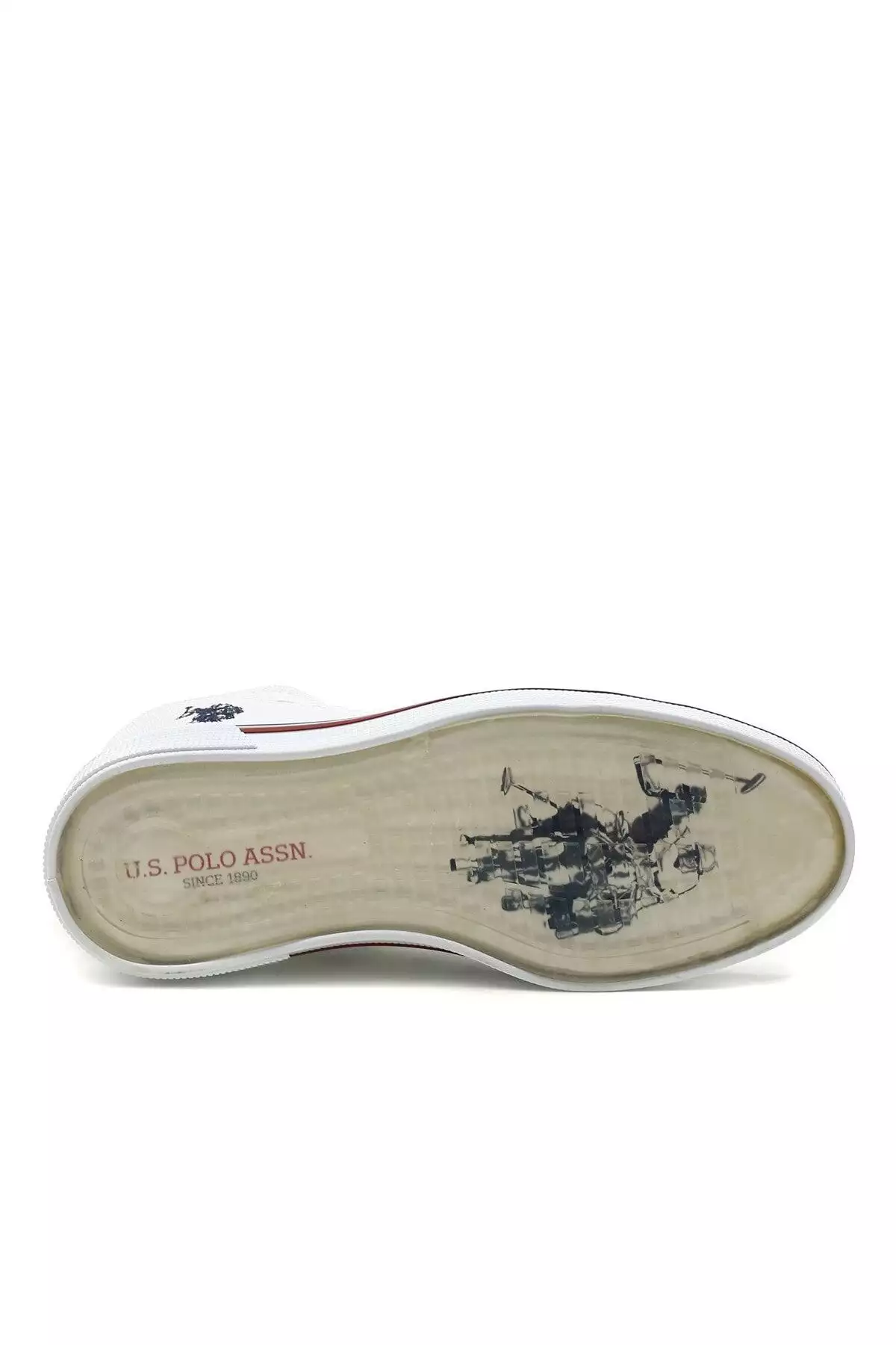 کفش اسپرت روزمره سفید کتان کیان هید بایس برند U.S. Polo Assn. - 315926962