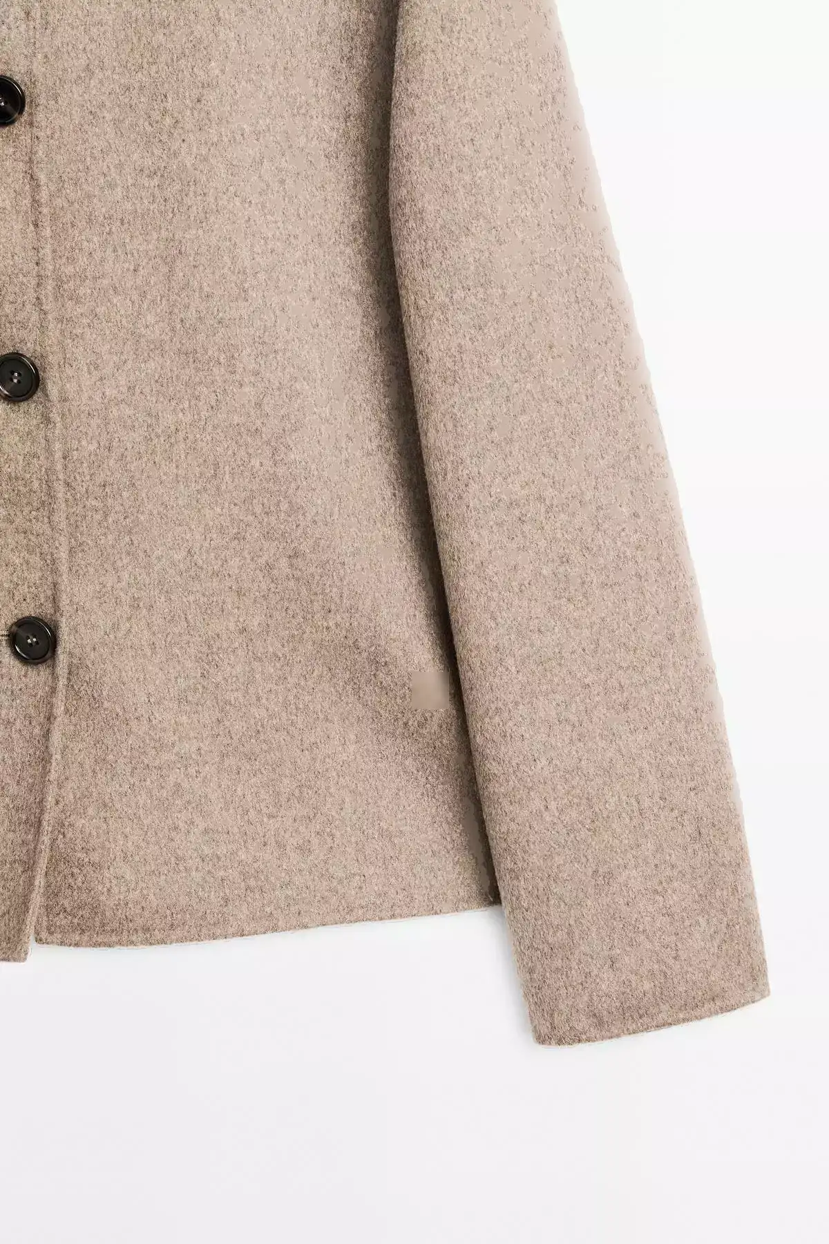کوتاه پالتوی پشمی دکمهدار برند Massimo Dutti - 944522213