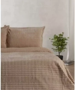 ست پنبهای ۳ پارچه مدرن رنگ بژ برند Merinos - 81612955