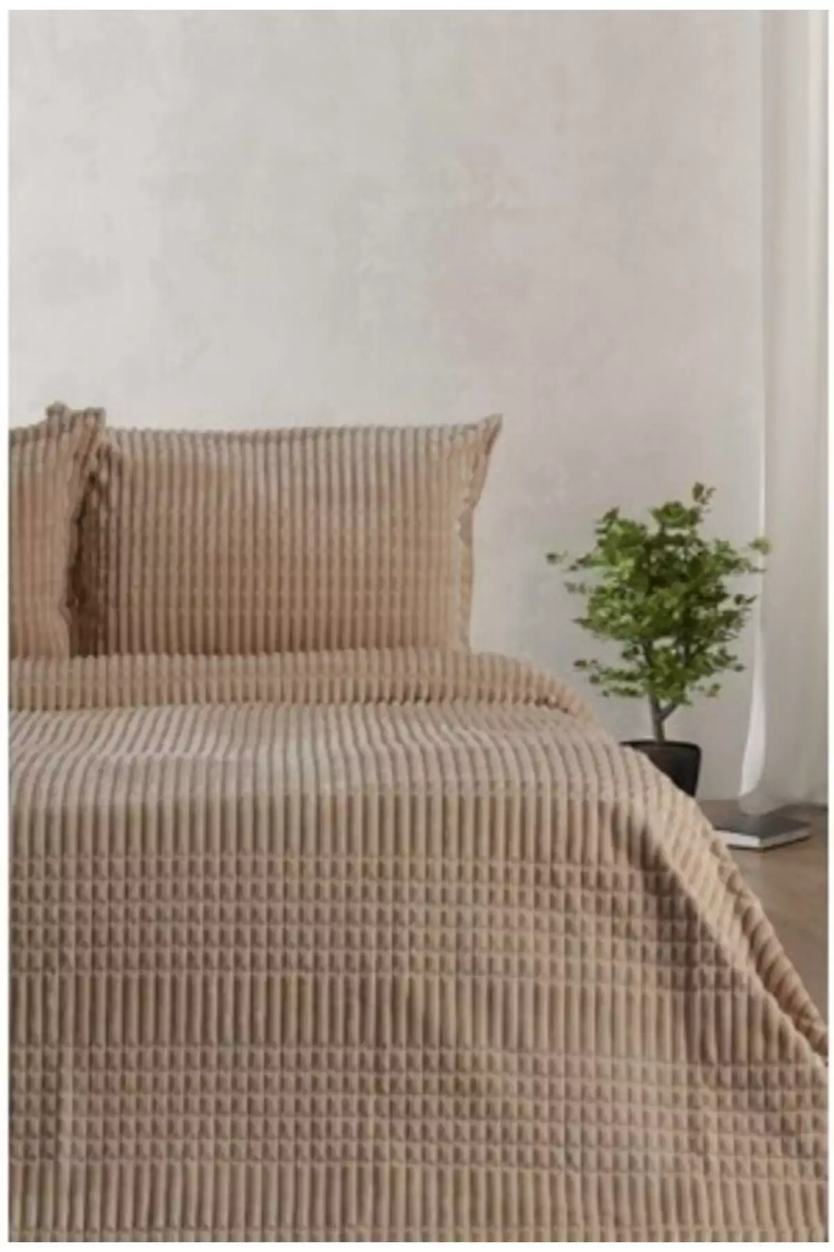 ست پنبهای ۳ پارچه مدرن رنگ بژ برند Merinos - 81612955