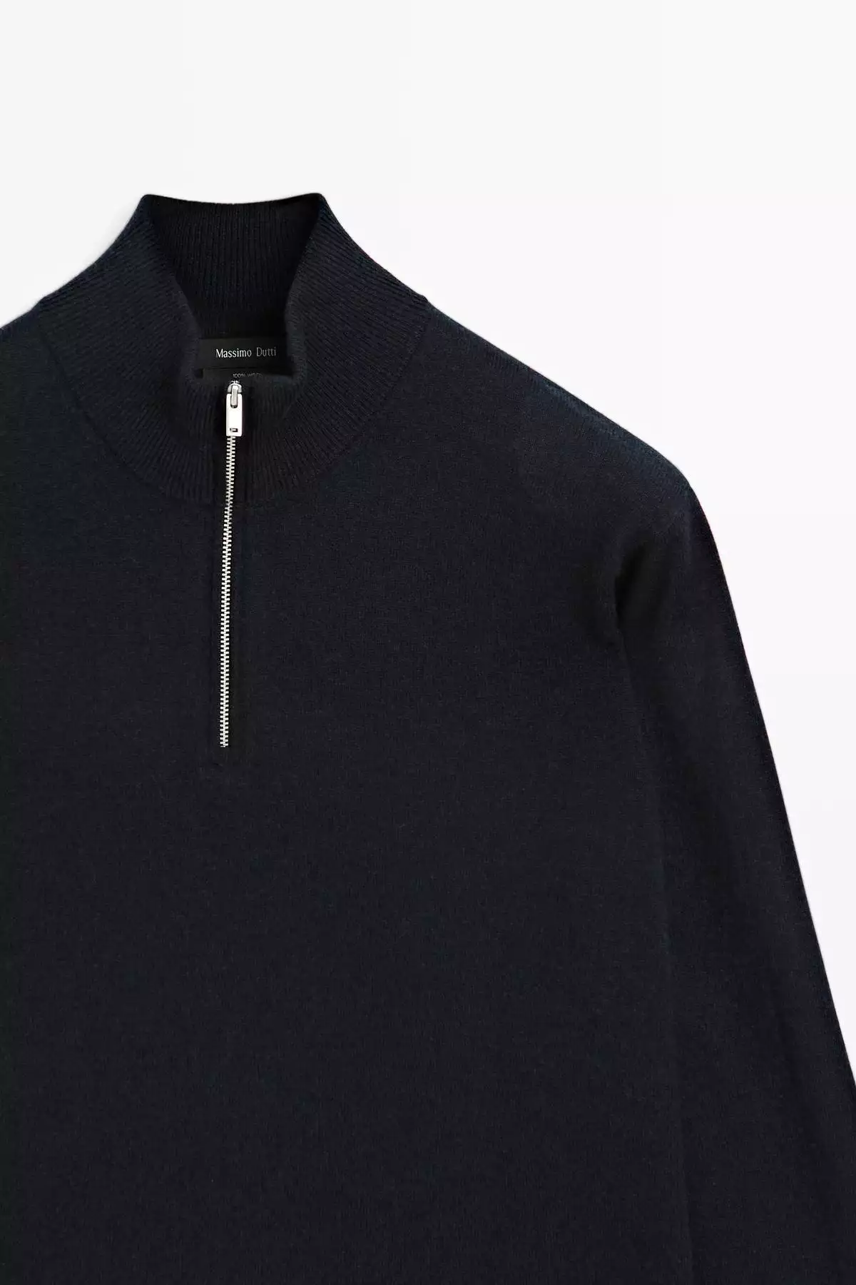 پلیور با یقه بلند و زیپدار برند Massimo Dutti - 991316059