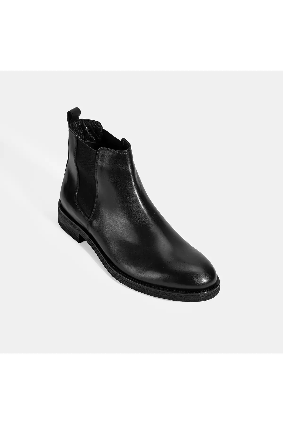 چکمه چرمی مشکی مردانه با جزئیات لاستیکی برند Desa - 990035723