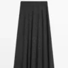 دامن A شکل بلند با مخلوط پشم برند Massimo Dutti - 984739861
