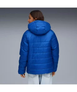 ژاکت پد شده کلاه‌دار بچگانه رنگ سرمه‌ای برند Puma - 958610009