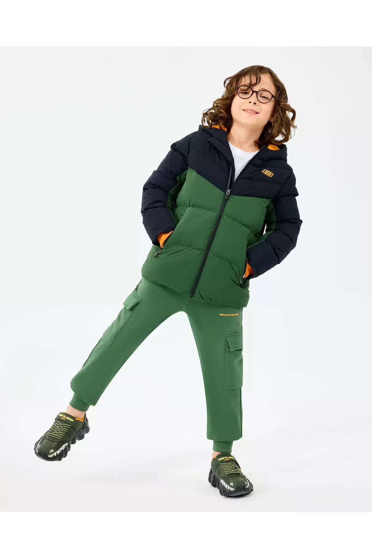 پالتو پافردار بزرگ برای پسران - مشکی برند Skechers - 992660342