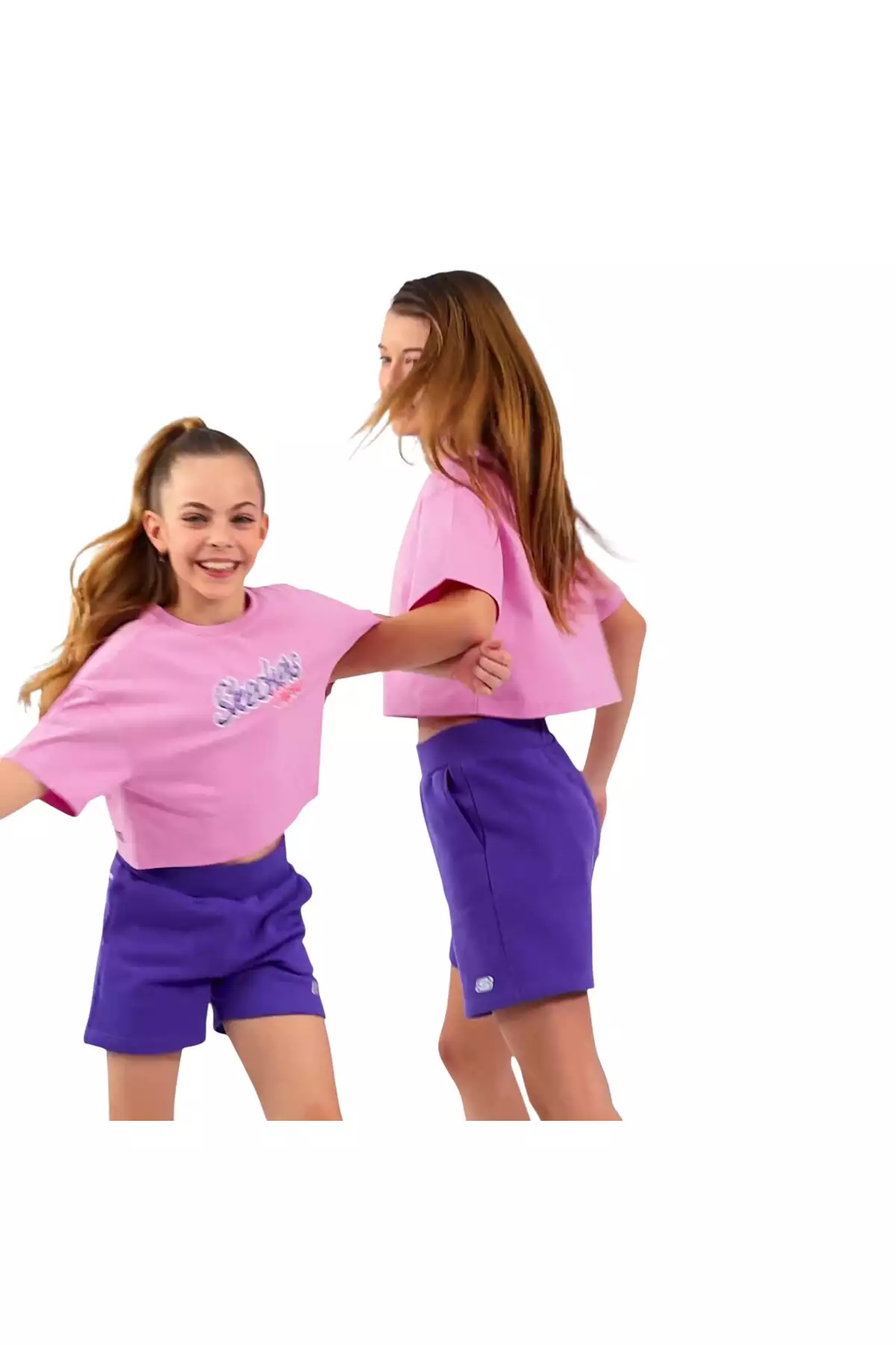 تیشرت گرافیکی کوتاهدست دخترانه بزرگ به رنگ صورتی روشن مدل SK241040-590 برند Skechers - 1026130556