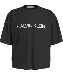 تی‌شرت زنانه سیاه لوگوی مؤسسه B برند Calvin Klein - 975995586